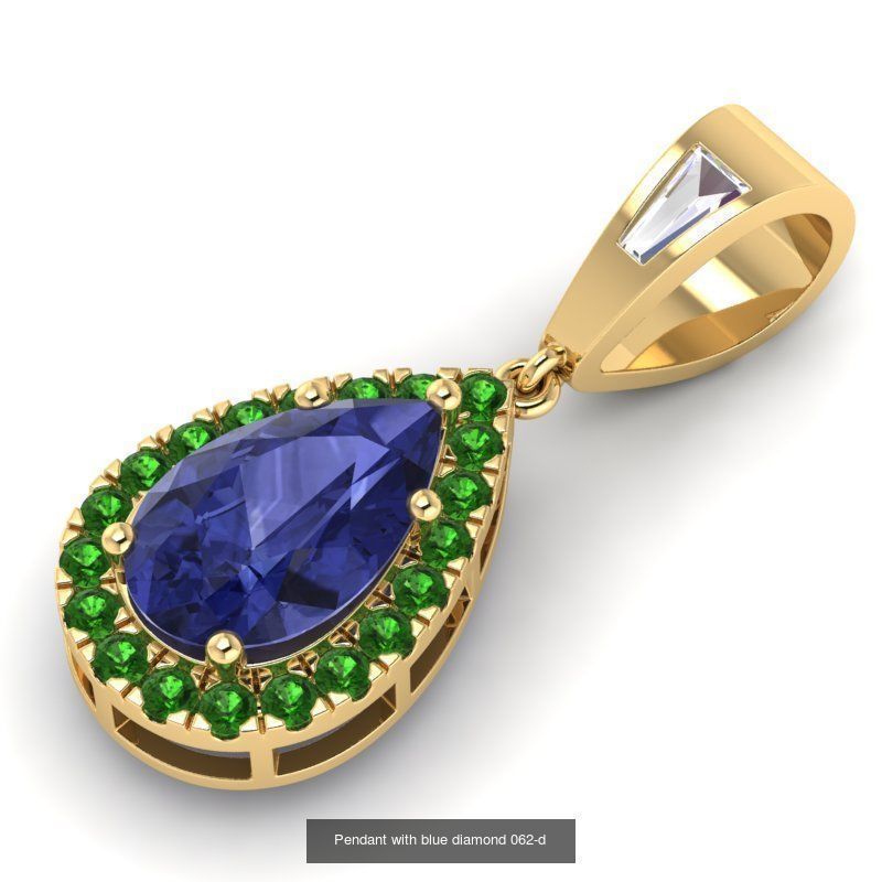 3DM 107 GEMSTONE STUD PENDANT FILES 3D Model Collection_19