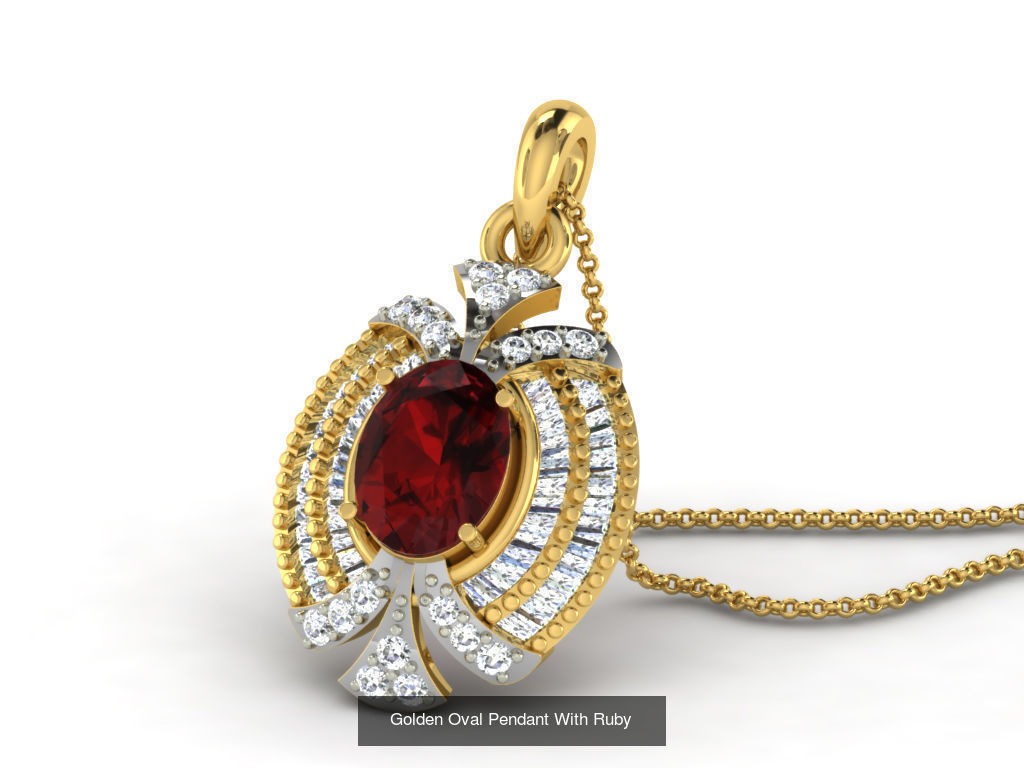 3DM 107 GEMSTONE STUD PENDANT FILES 3D Model Collection_55