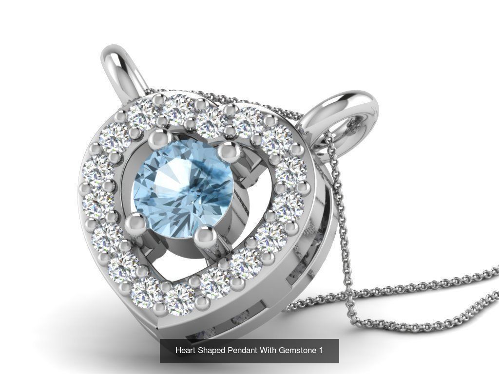 3DM 107 GEMSTONE STUD PENDANT FILES 3D Model Collection_68