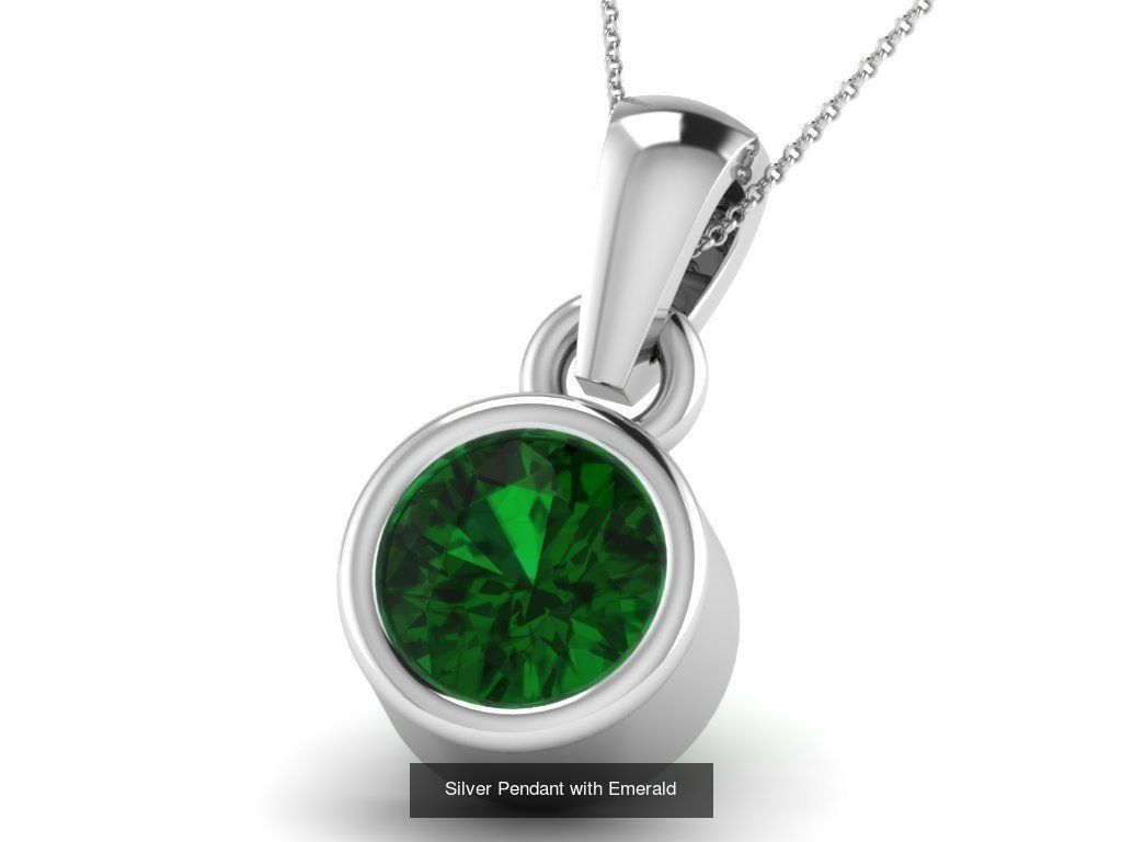 3DM 107 GEMSTONE STUD PENDANT FILES 3D Model Collection_77