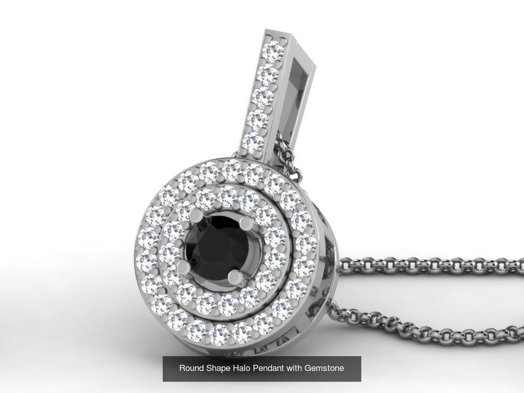 3DM 107 GEMSTONE STUD PENDANT FILES 3D Model Collection_51