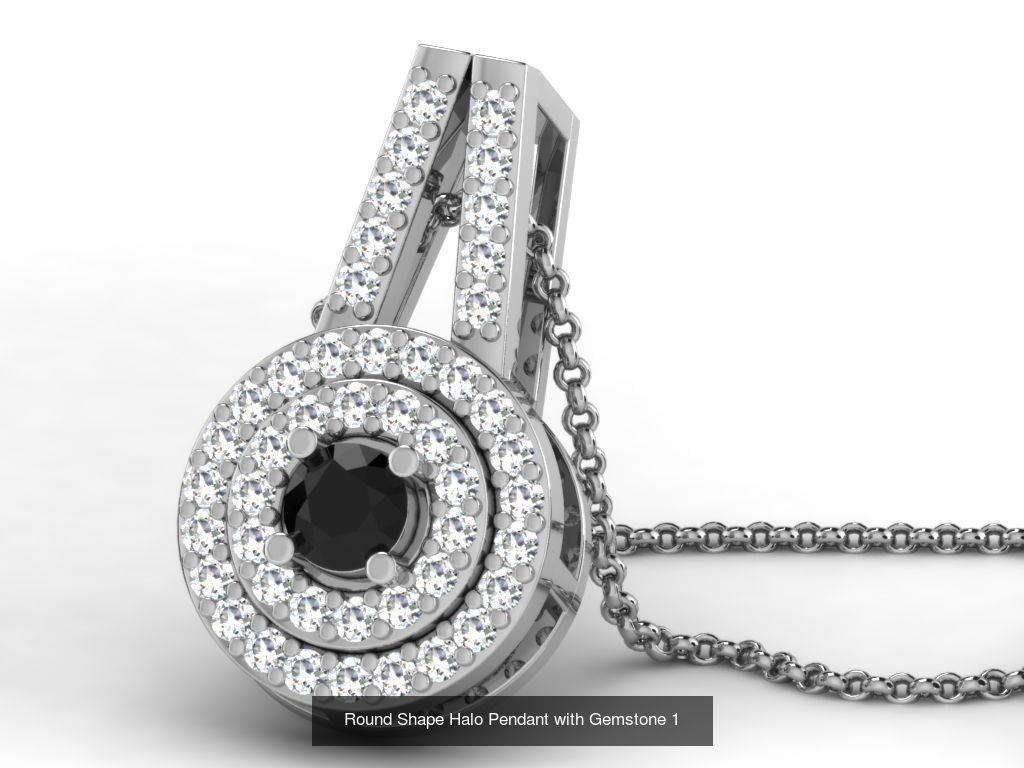 3DM 107 GEMSTONE STUD PENDANT FILES 3D Model Collection_52