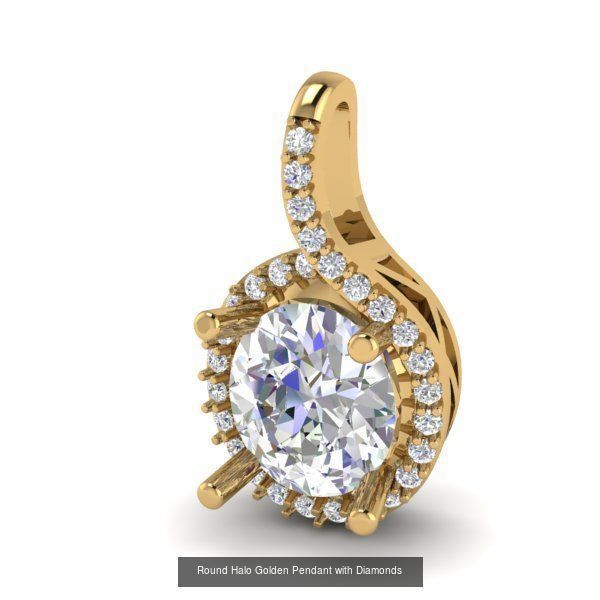 3DM 107 GEMSTONE STUD PENDANT FILES 3D Model Collection_27