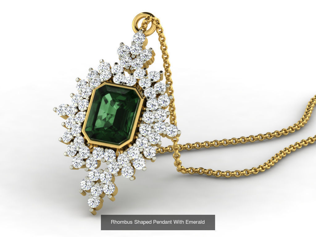 3DM 107 GEMSTONE STUD PENDANT FILES 3D Model Collection_61