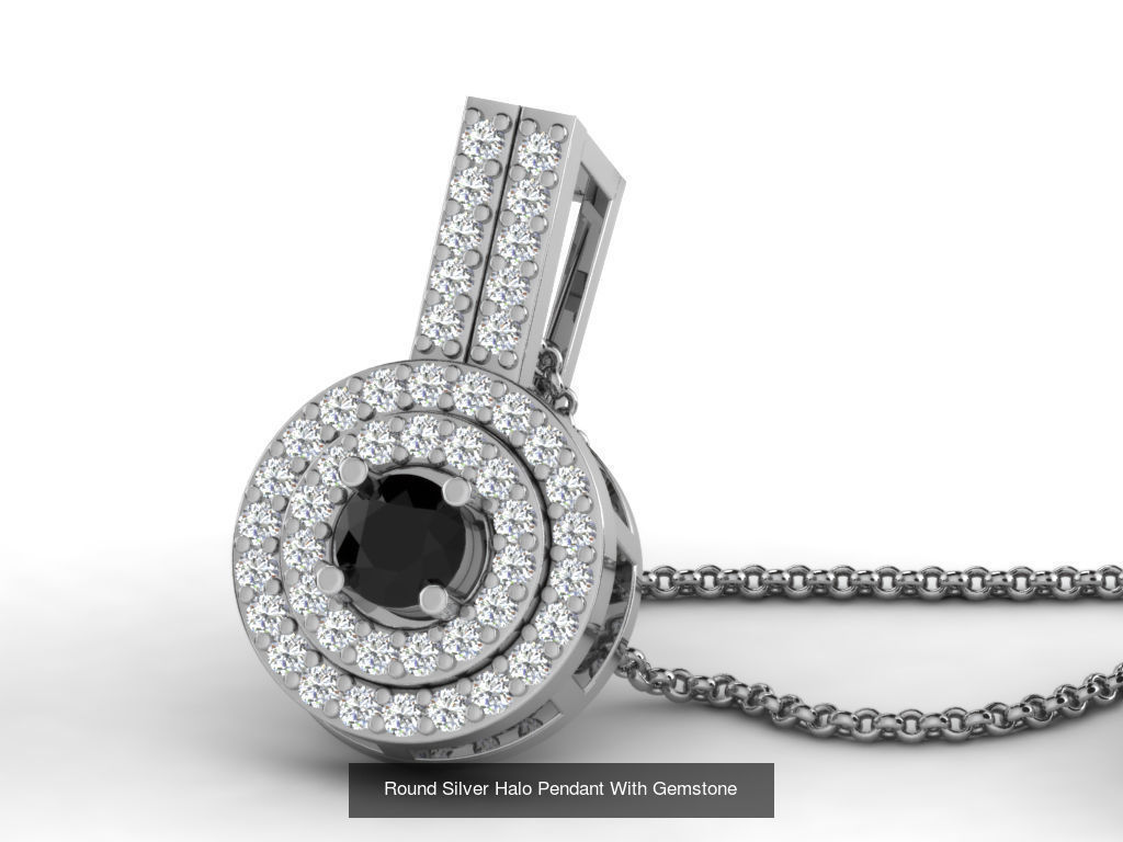 3DM 107 GEMSTONE STUD PENDANT FILES 3D Model Collection_50