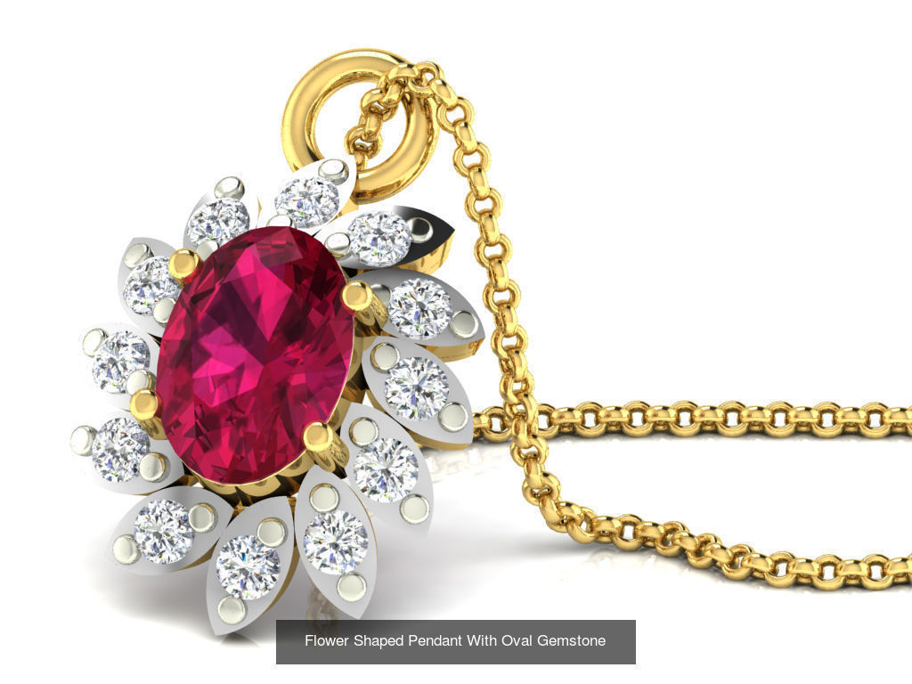 3DM 107 GEMSTONE STUD PENDANT FILES 3D Model Collection_88