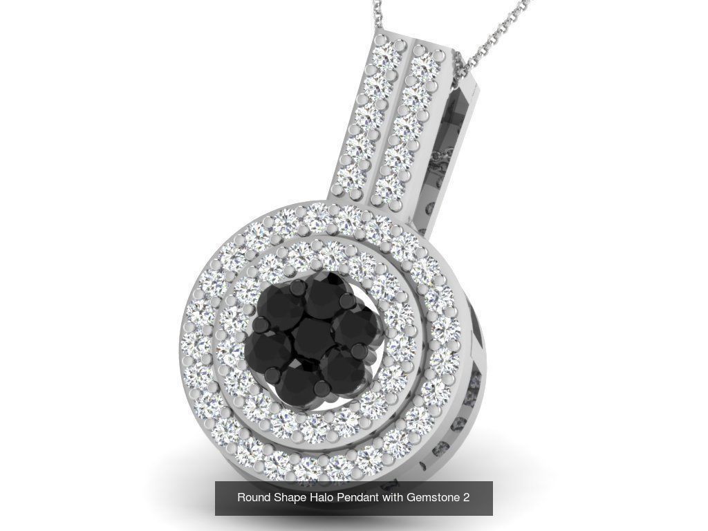 3DM 107 GEMSTONE STUD PENDANT FILES 3D Model Collection_53