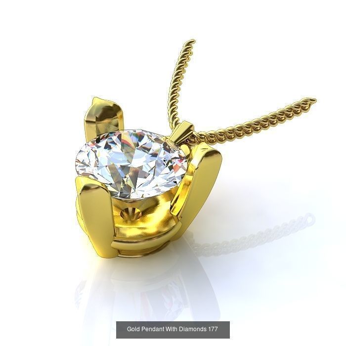 3DM 107 GEMSTONE STUD PENDANT FILES 3D Model Collection_106