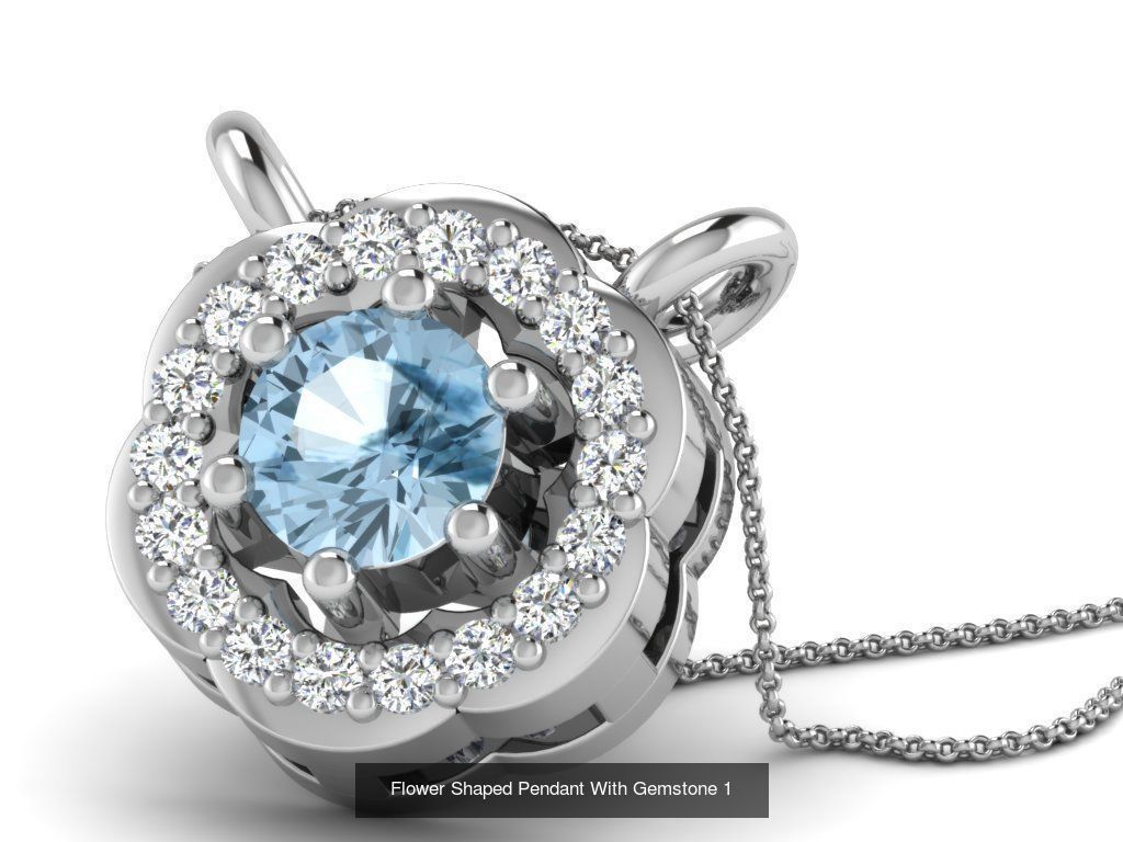 3DM 107 GEMSTONE STUD PENDANT FILES 3D Model Collection_67