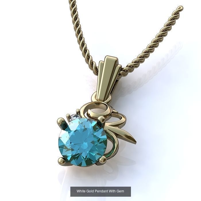 3DM 107 GEMSTONE STUD PENDANT FILES 3D Model Collection_101