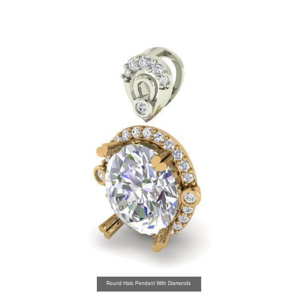 3DM 107 GEMSTONE STUD PENDANT FILES 3D Model Collection_25