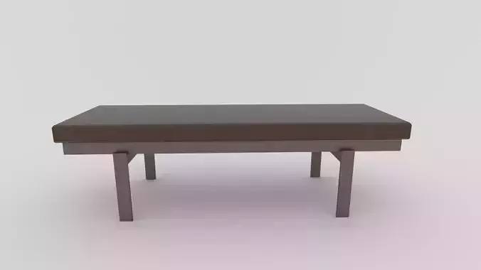 Sleek Metal Frame Banquette 3D MODEL