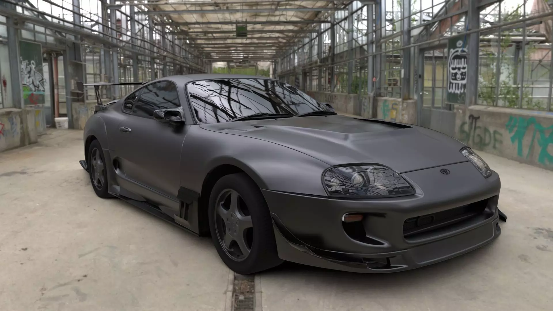 Toyota Supra v2 Low-poly 3D model