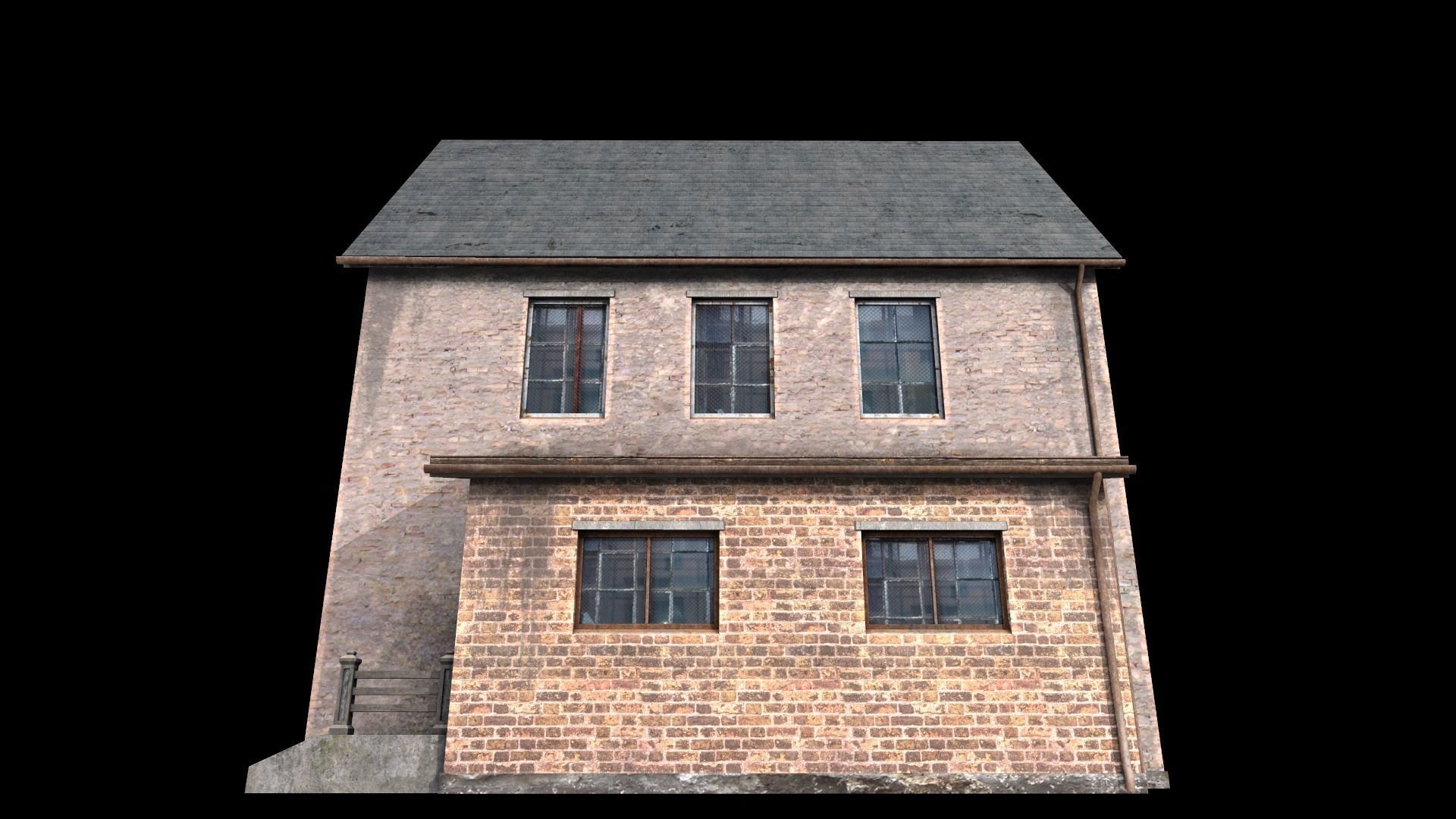 old house Low-poly 3D model_5