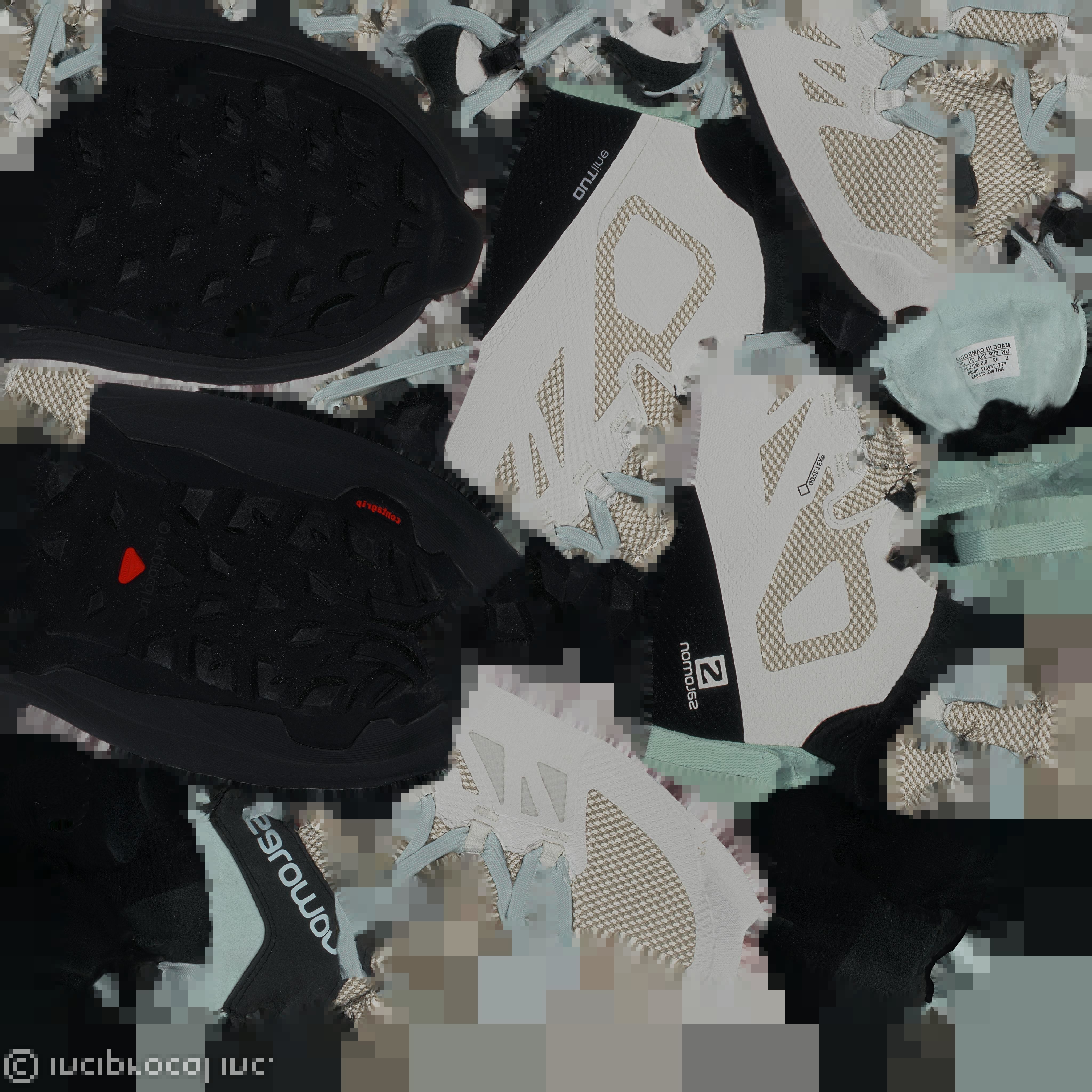 SALOMON OUTLINE GTX 3D BOOTS -WHITE - BLACK Low-poly 3D model_13