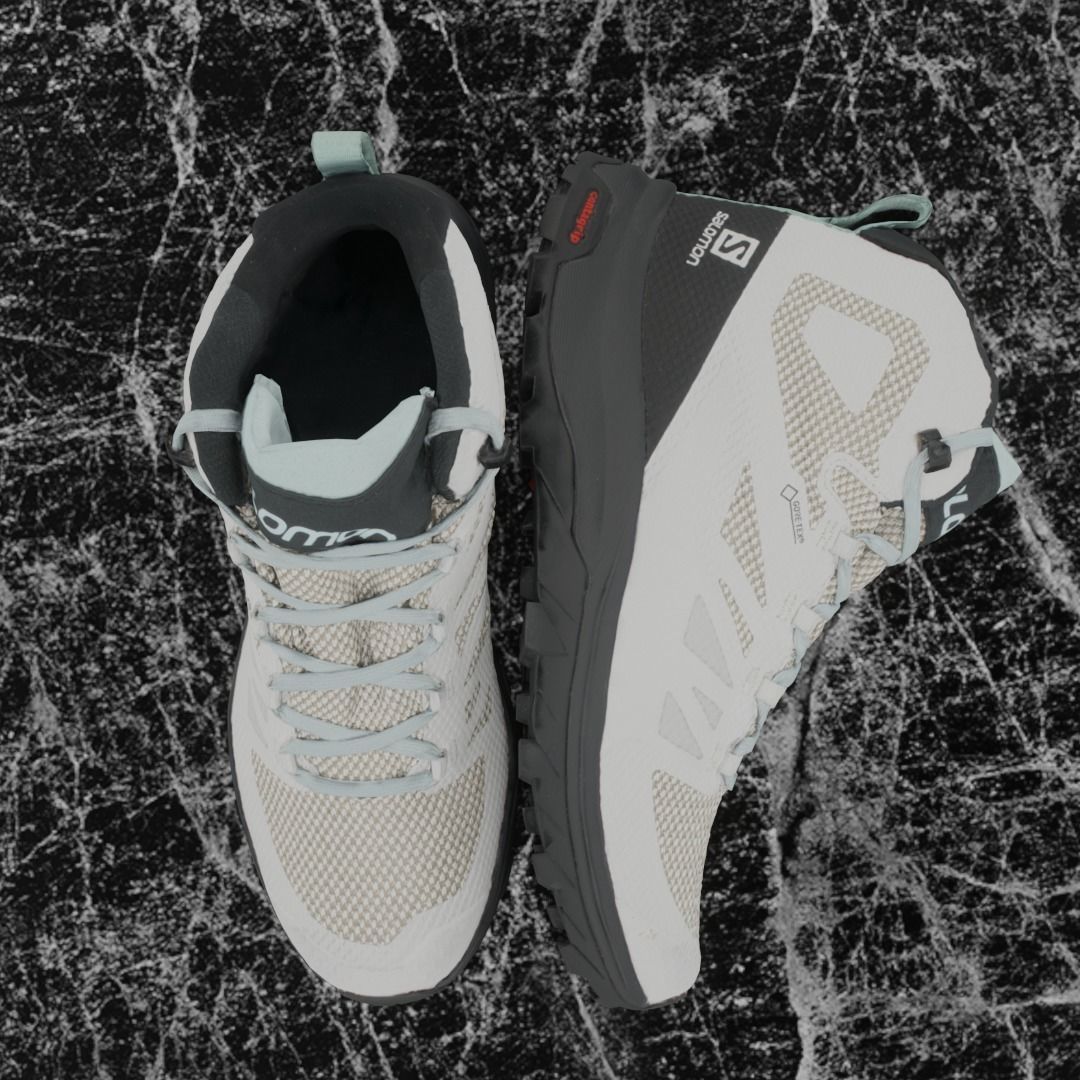 SALOMON OUTLINE GTX 3D BOOTS -WHITE - BLACK Low-poly 3D model_2