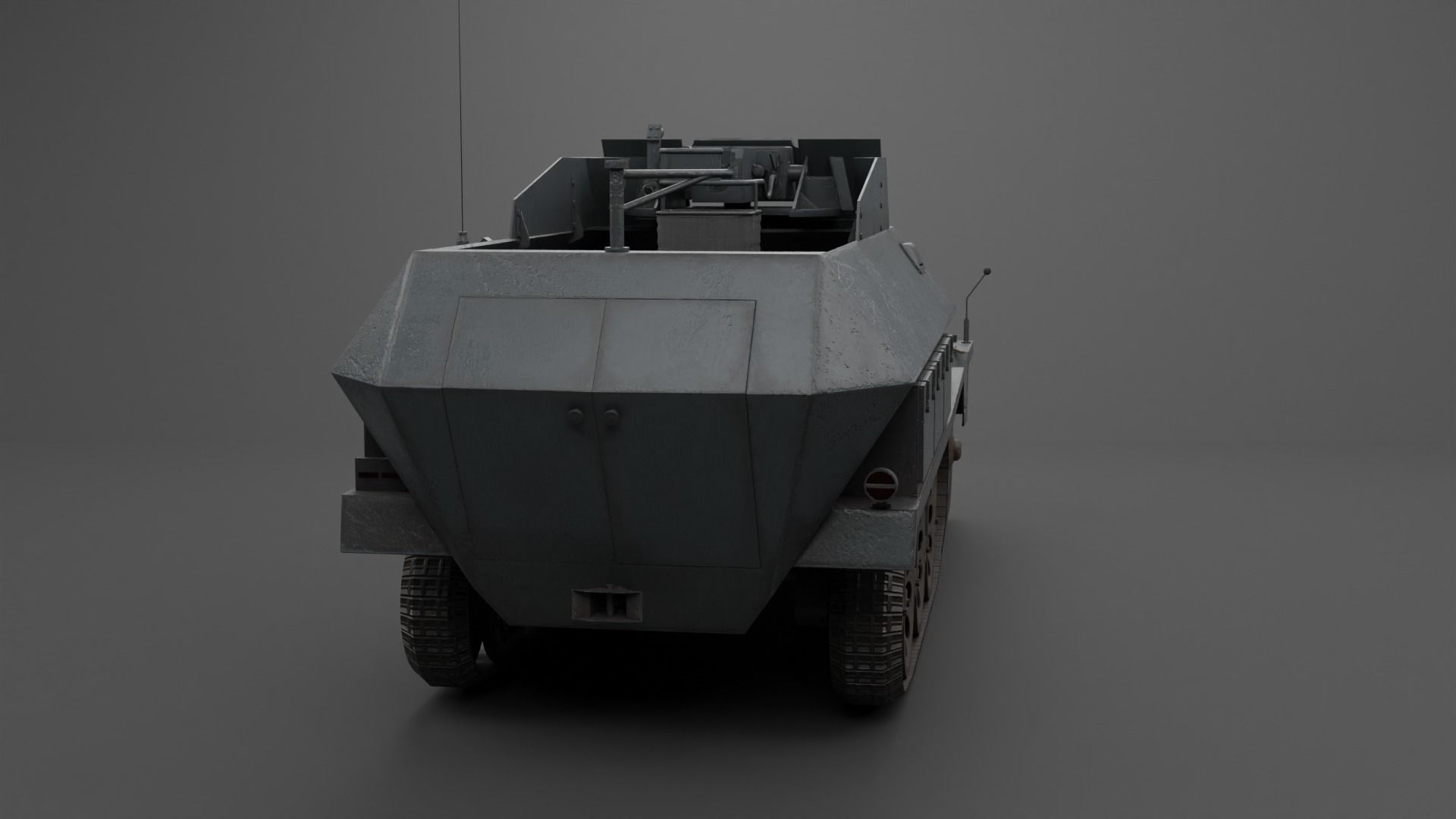 SdKfz 251-9 Stummel Infantry Support Vehicle Low-poly 3D model_20