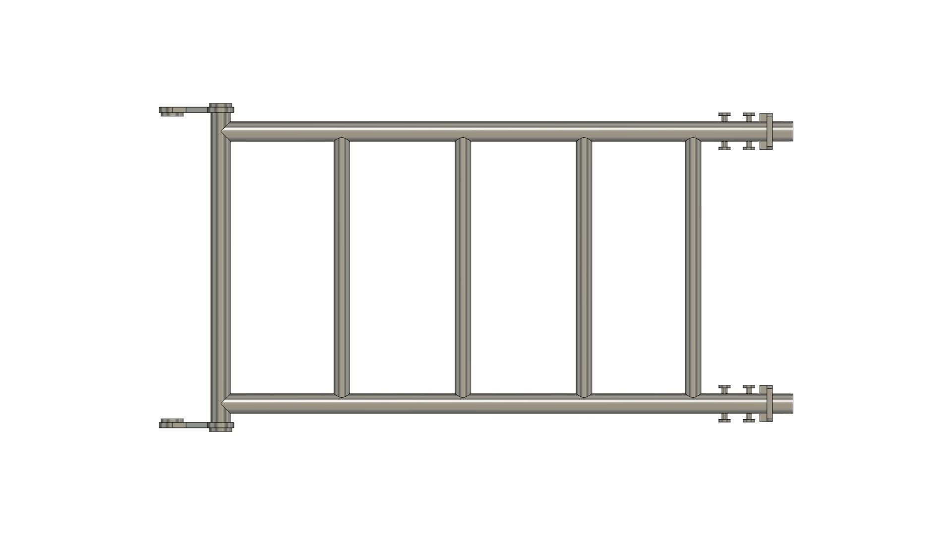 Roof rack Low-poly 3D model_5