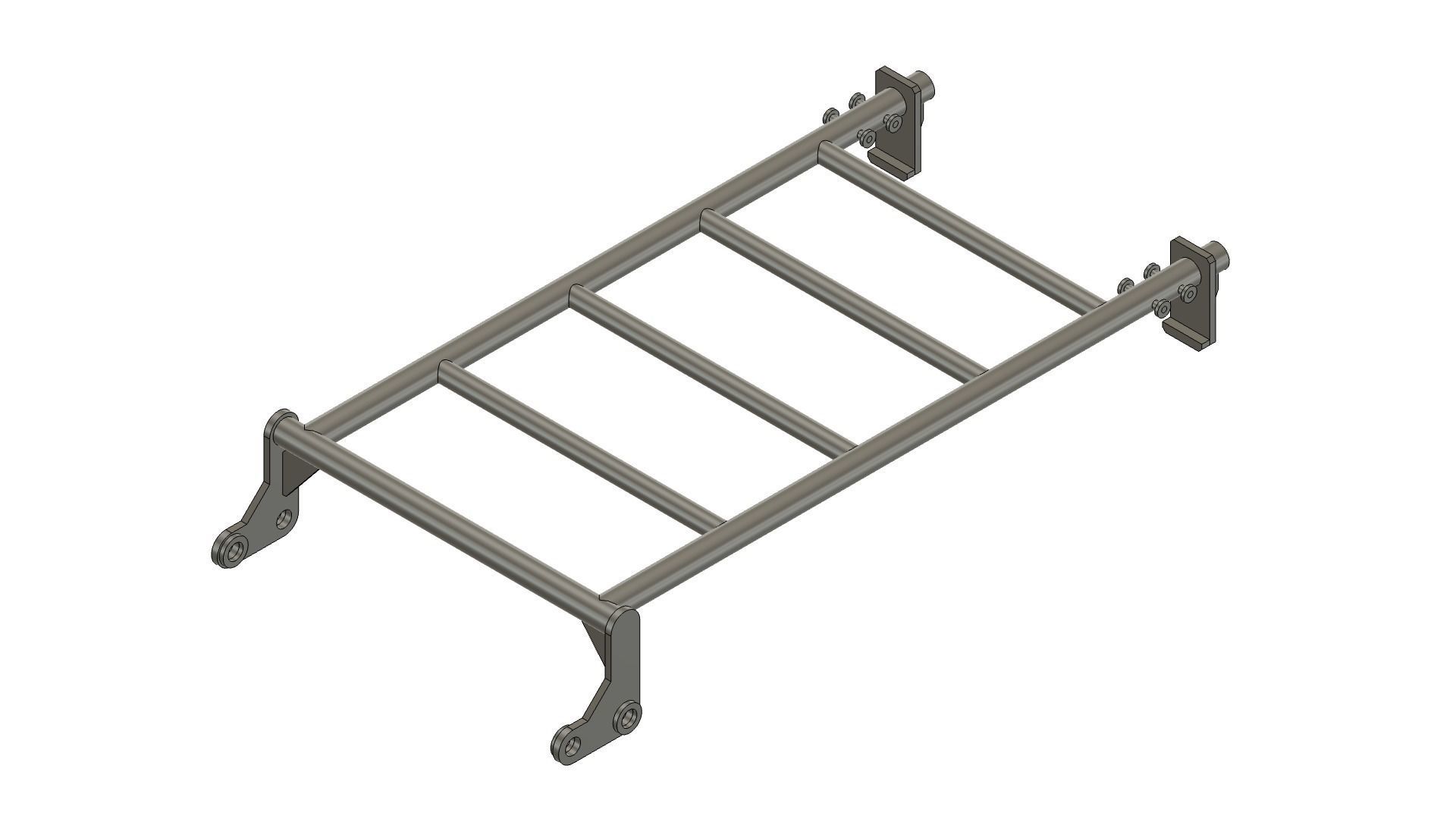 Roof rack Low-poly 3D model_3