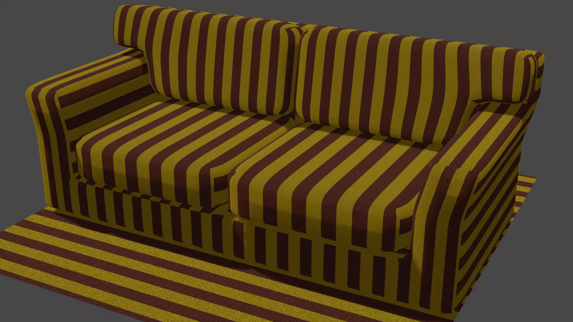 Sofa - multiple colour textures - make your own colour Low-poly 3D model_0