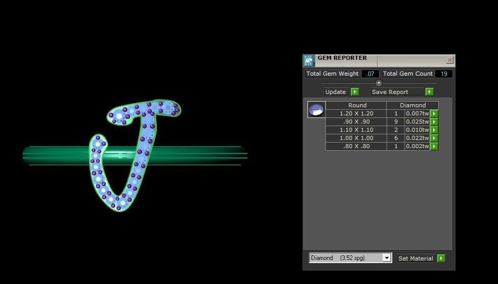 Initial J Alphabet Ring 3dm STL OBJ FBX Render Details 3D print model_3