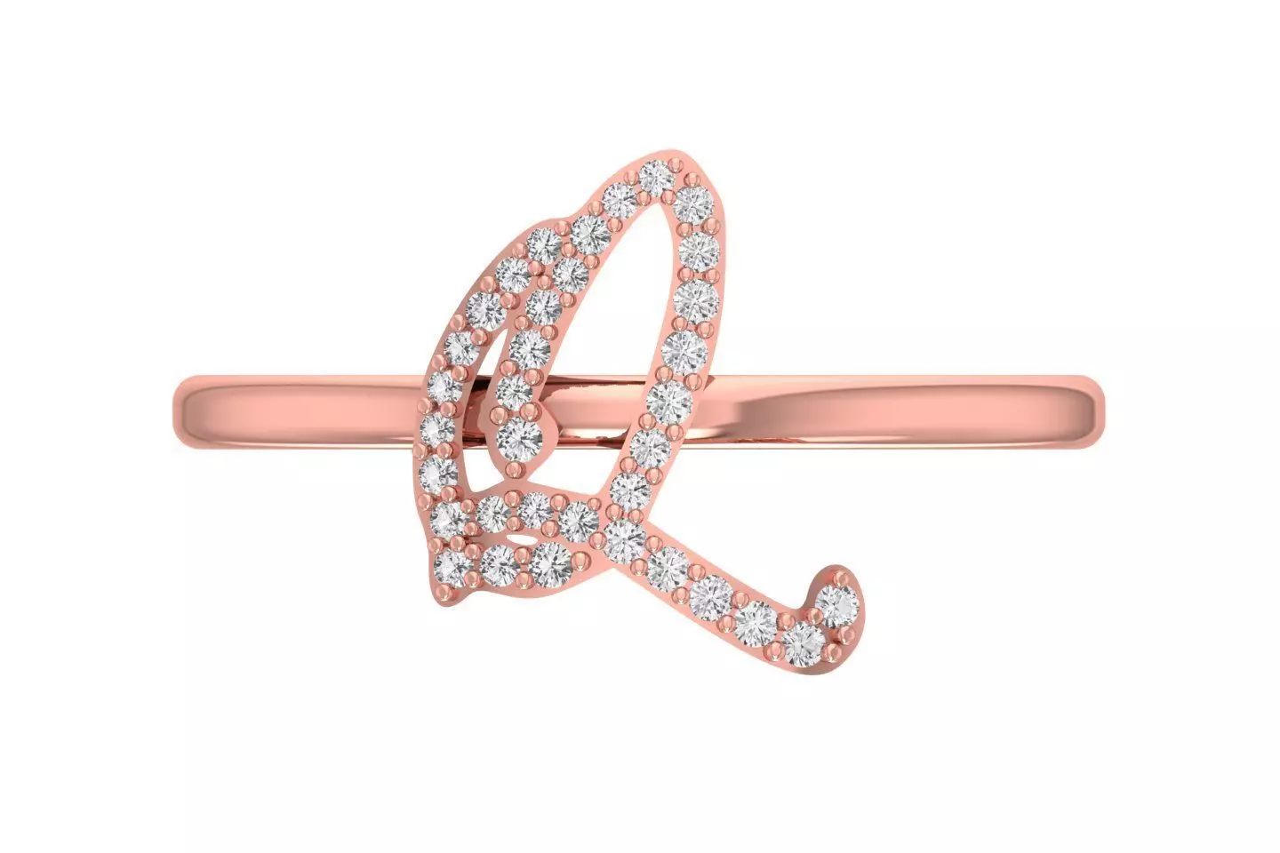 Initial Q Alphabet Ring 3dm STL OBJ FBX Render Details 3D print model_0