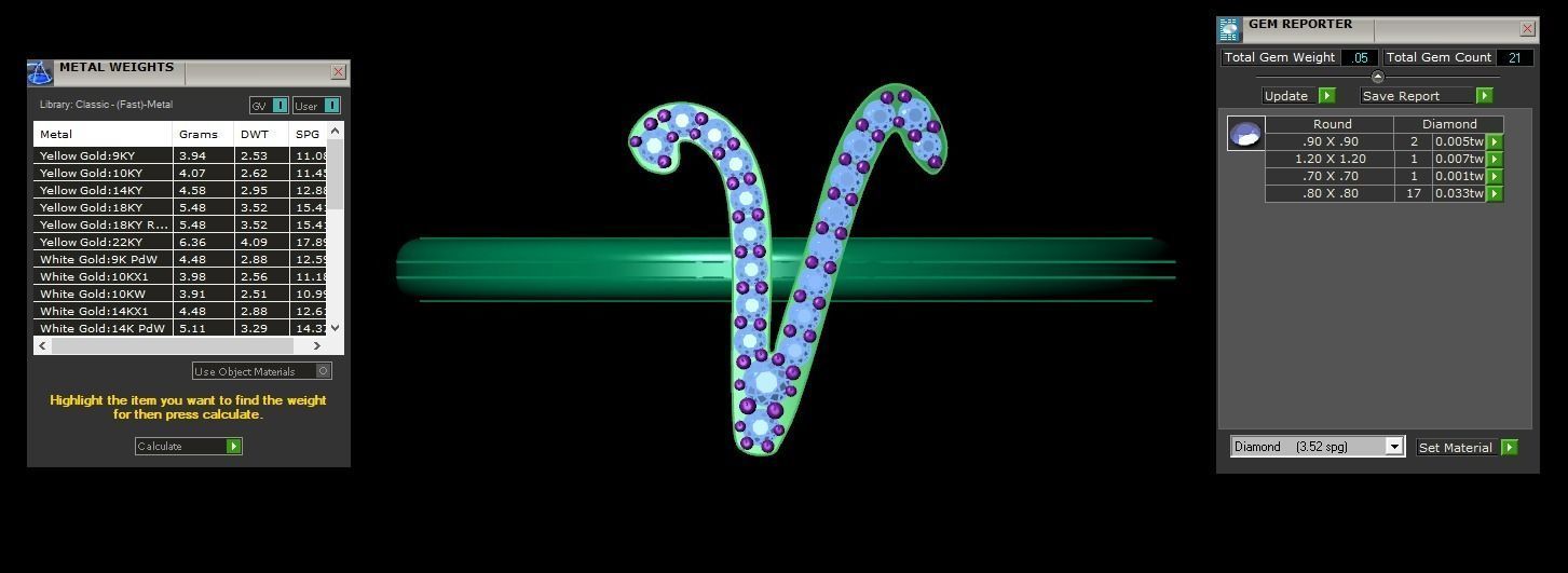 Initial V Alphabet Ring 3dm STL OBJ FBX Render Details 3D print model_3