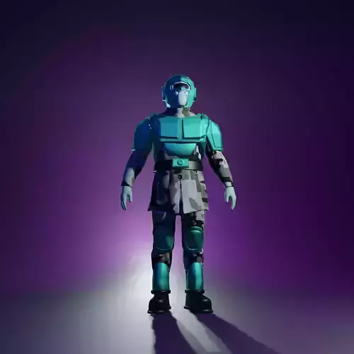 SOLDIER Low Poly equipment 3D model 3D model