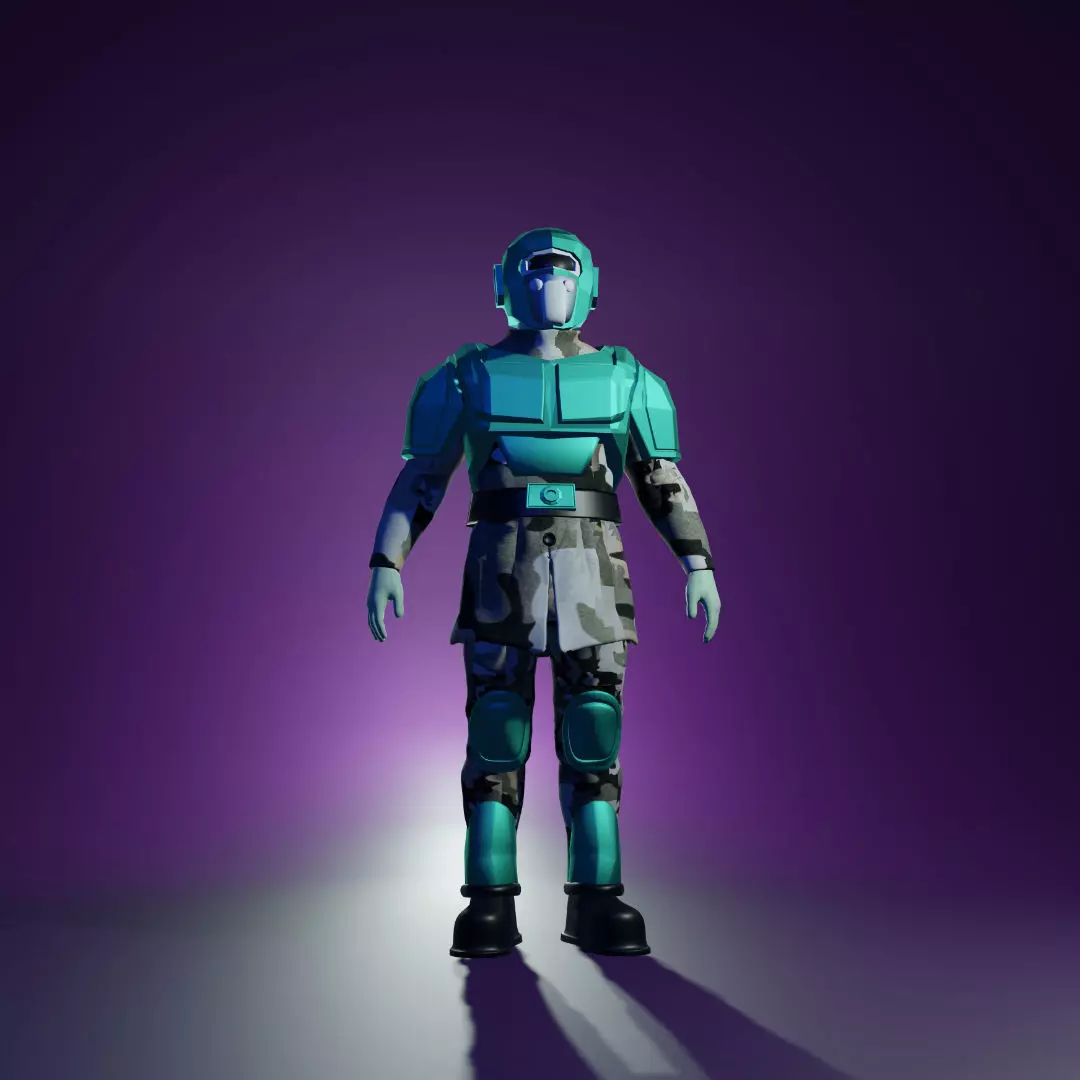 SOLDIER Low Poly equipment 3D model 3D model_0