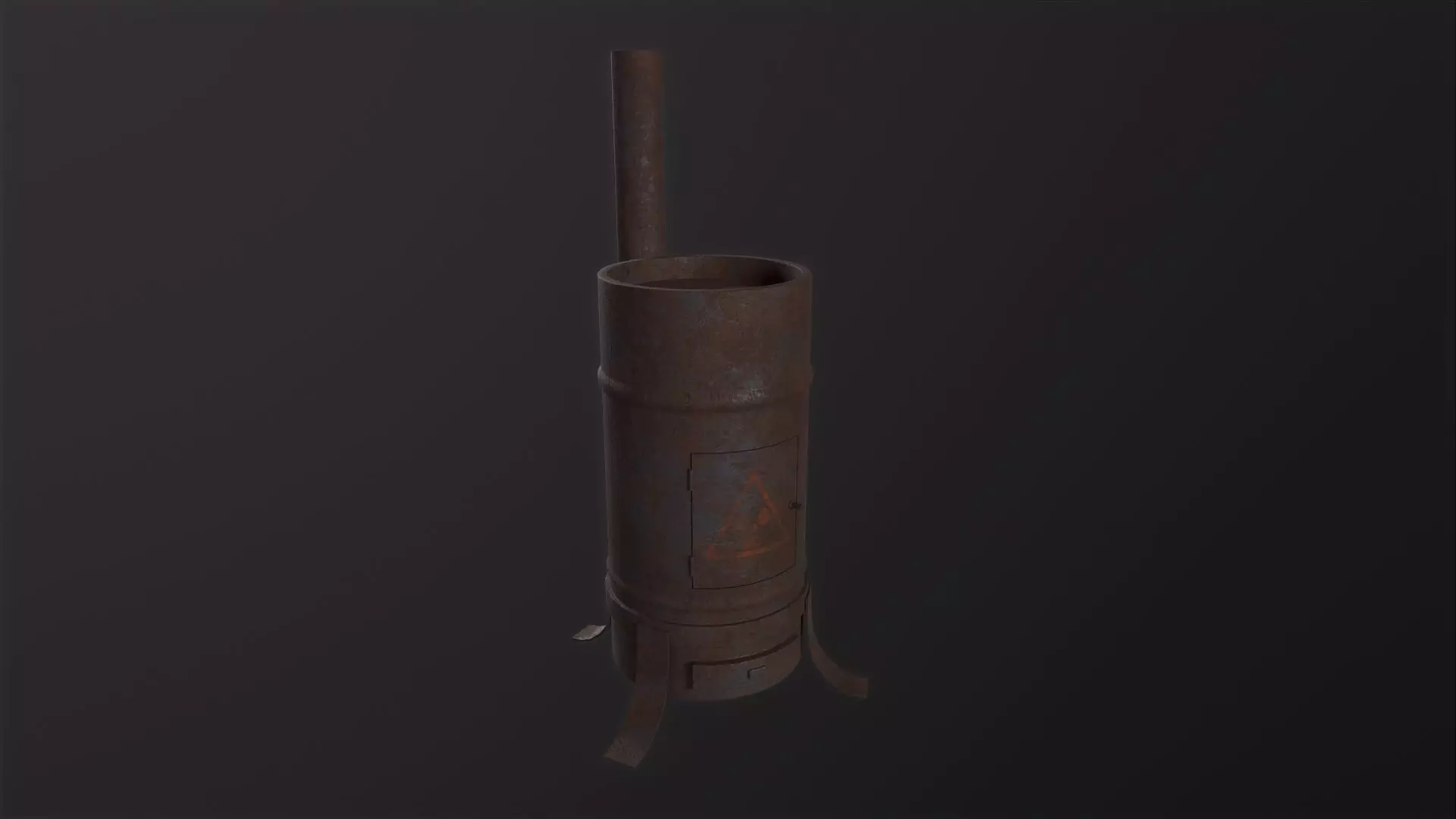 Potbelly Stove 3D Model Low-poly 3D model_0