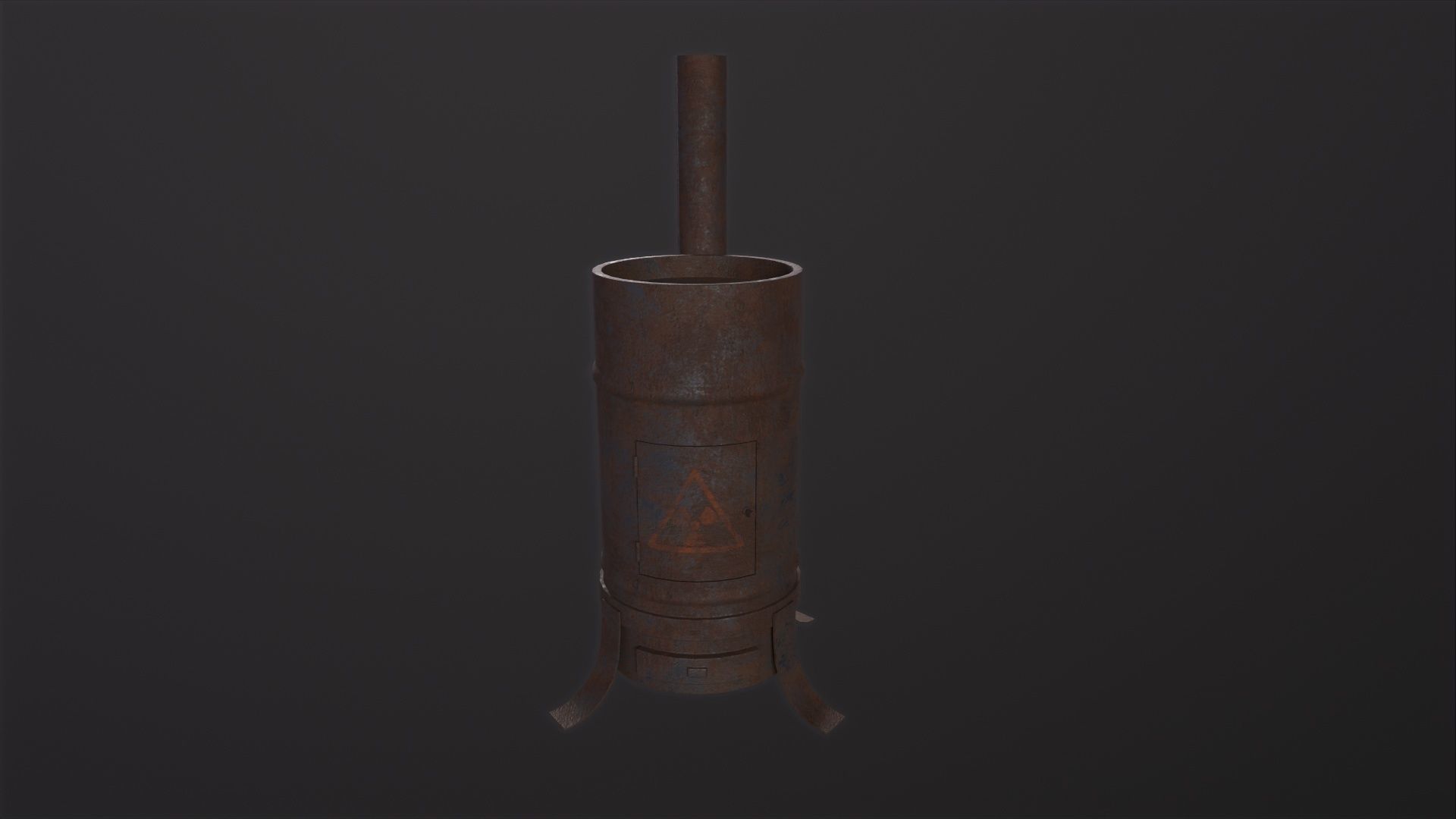 Potbelly Stove 3D Model Low-poly 3D model_3