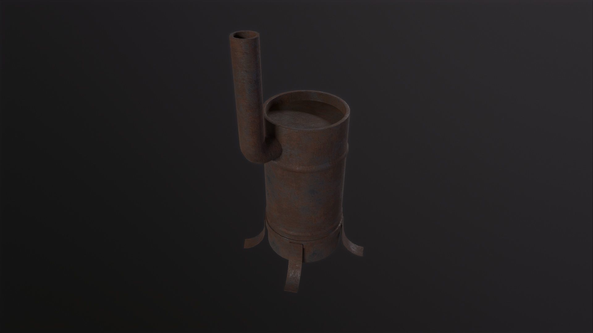Potbelly Stove 3D Model Low-poly 3D model_4