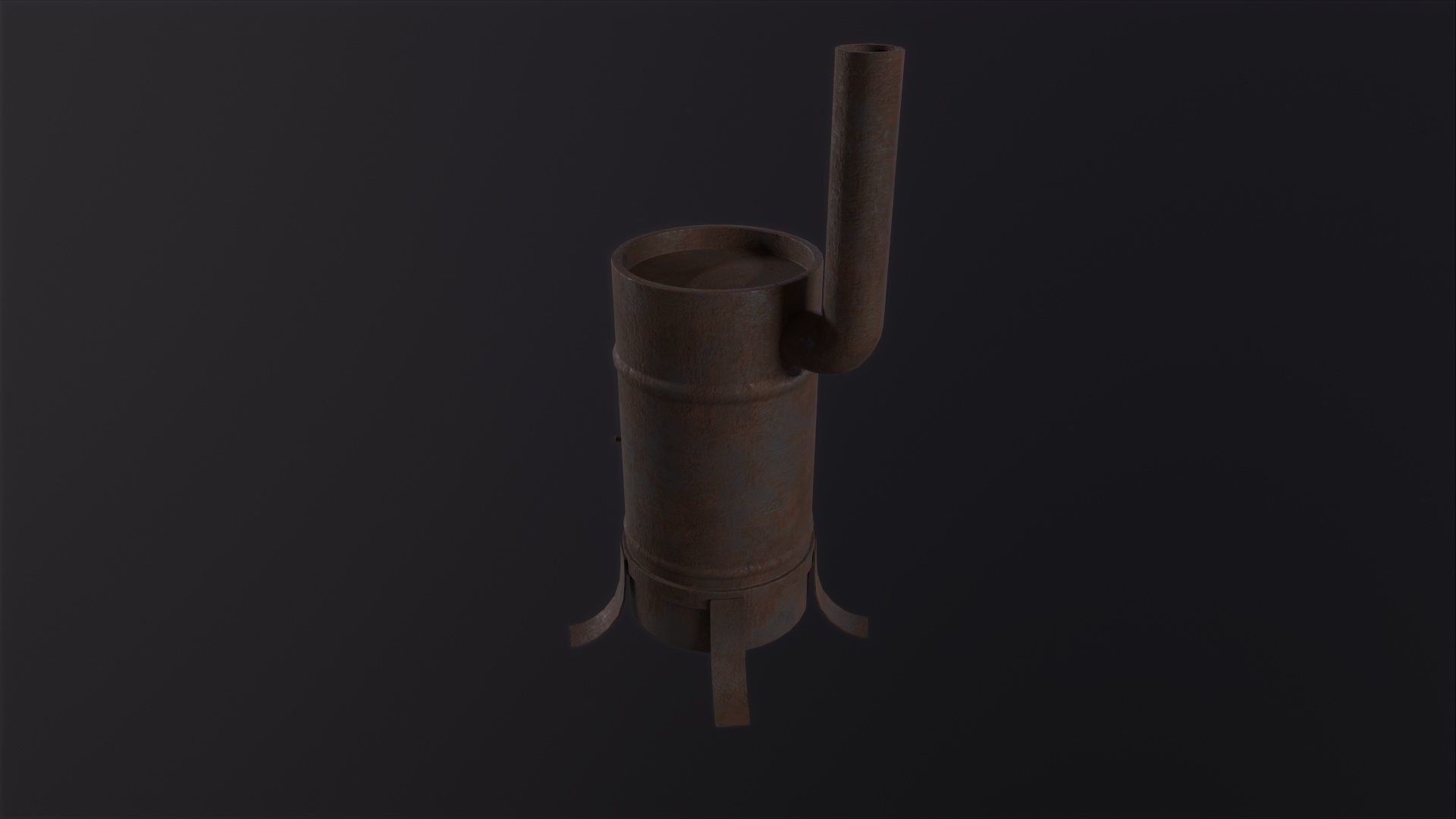 Potbelly Stove 3D Model Low-poly 3D model_5