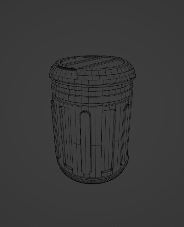 Sci Fi Containers Minimalistic Damaged Low-poly 3D model_5