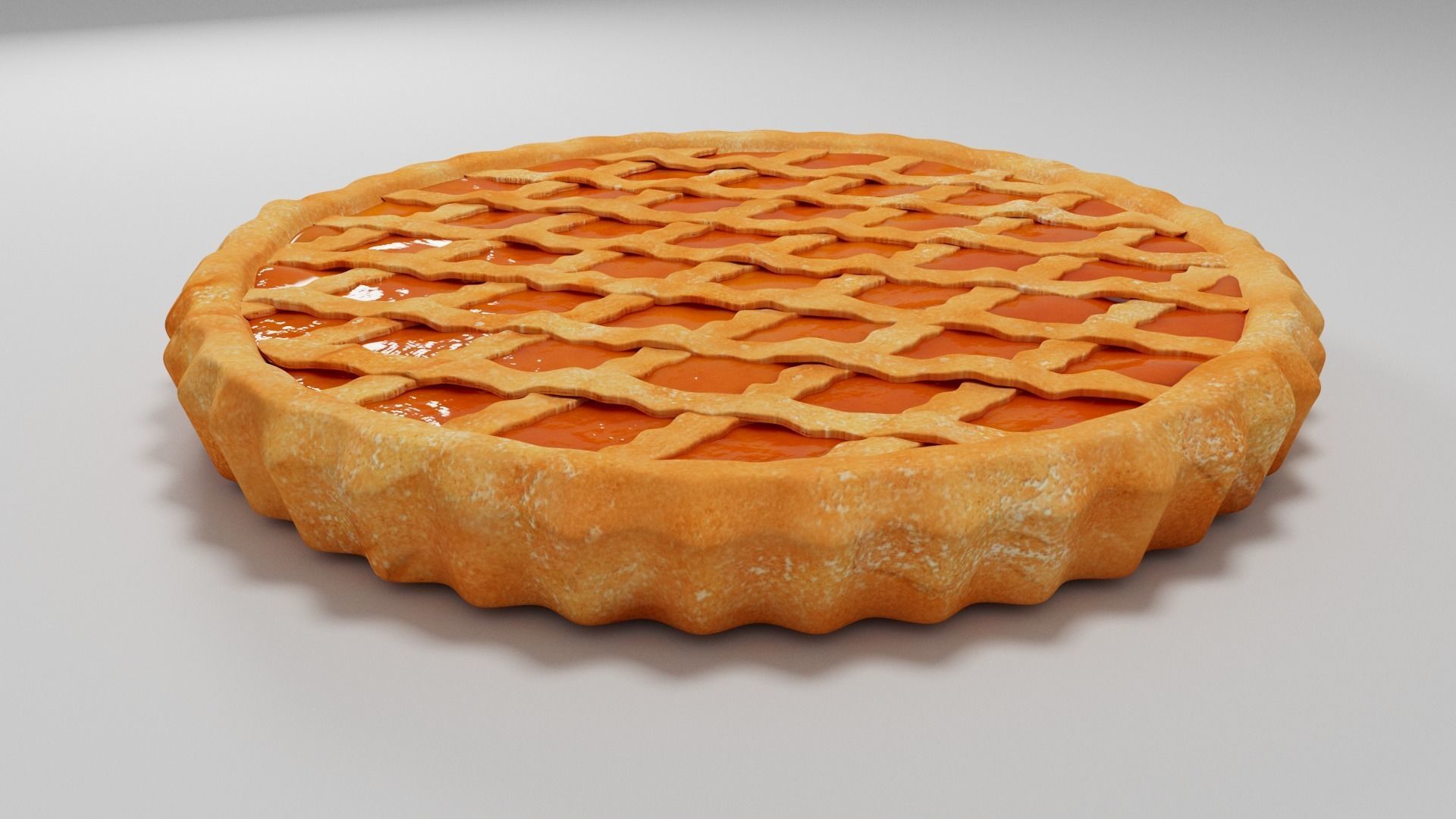 Apricot Jam Tart 3D model_2