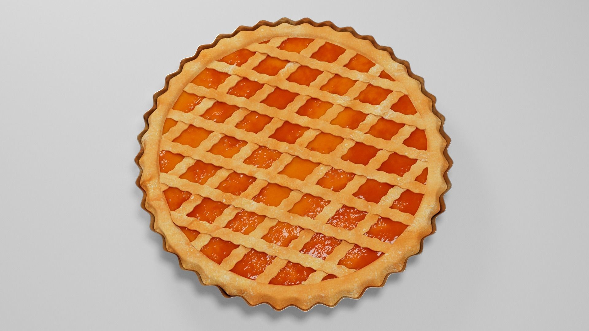 Apricot Jam Tart 3D model_1