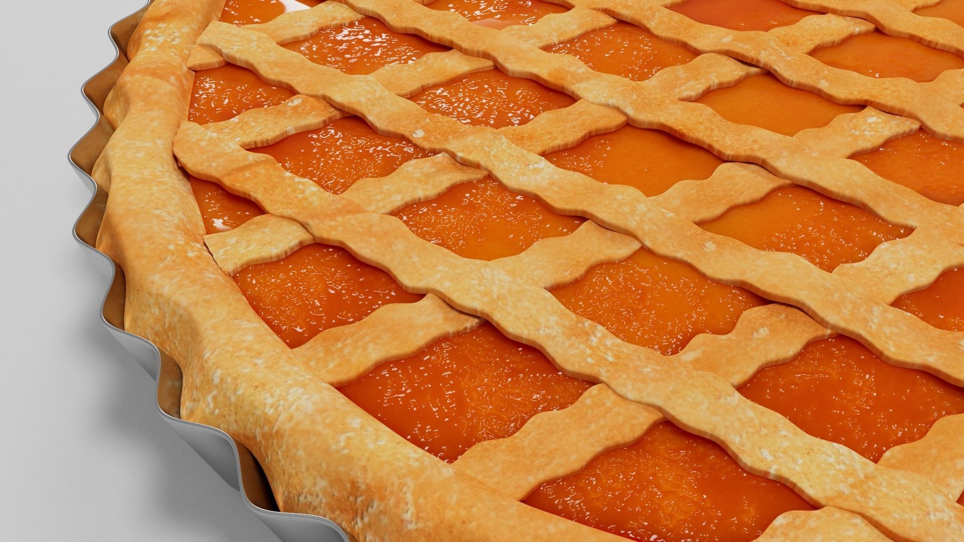 Apricot Jam Tart 3D model_4