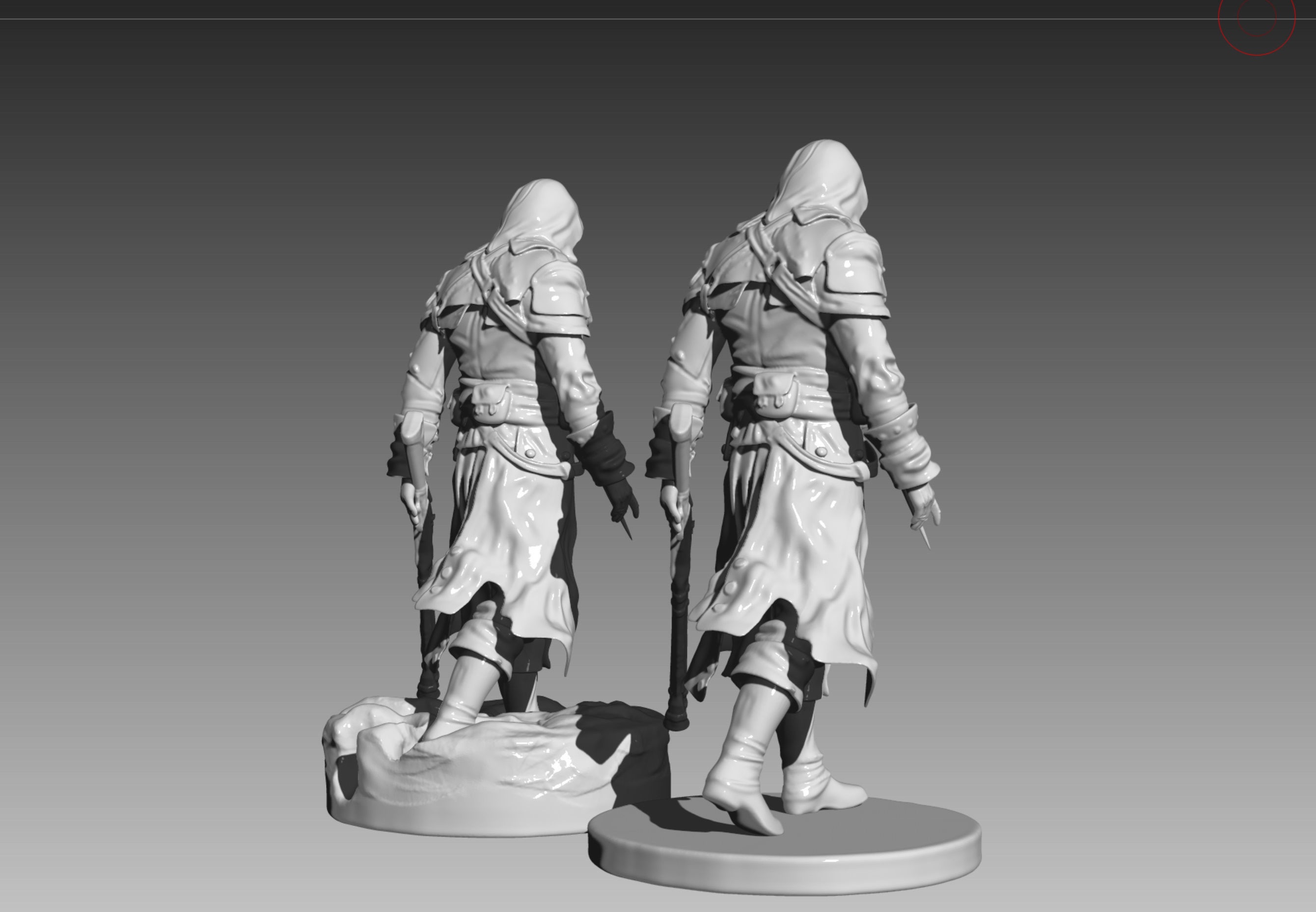 Assassins Creed Rogue Shay Cormac with snow and flat paltform 3D print model_6
