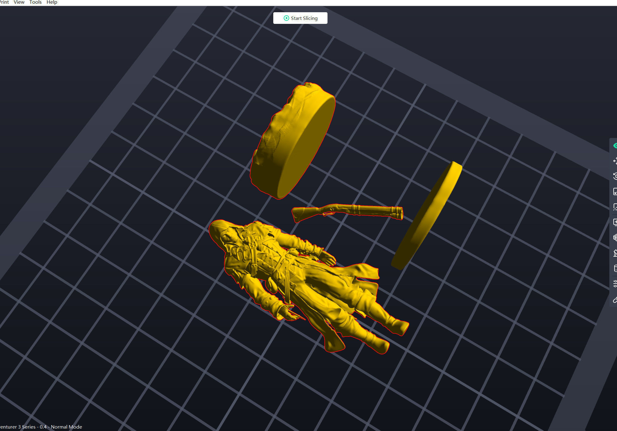 Assassins Creed Rogue Shay Cormac with snow and flat paltform 3D print model_15