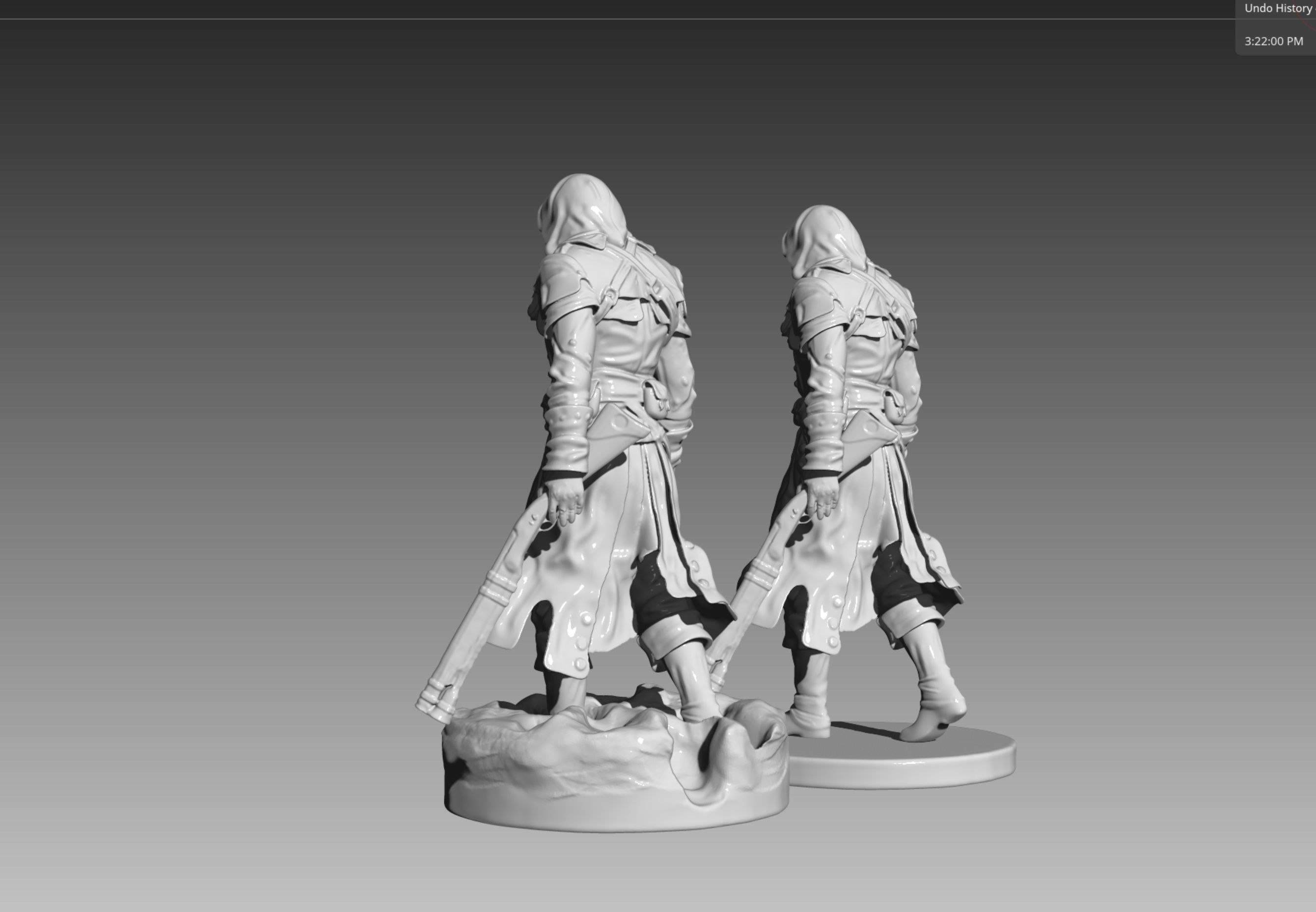Assassins Creed Rogue Shay Cormac with snow and flat paltform 3D print model_4