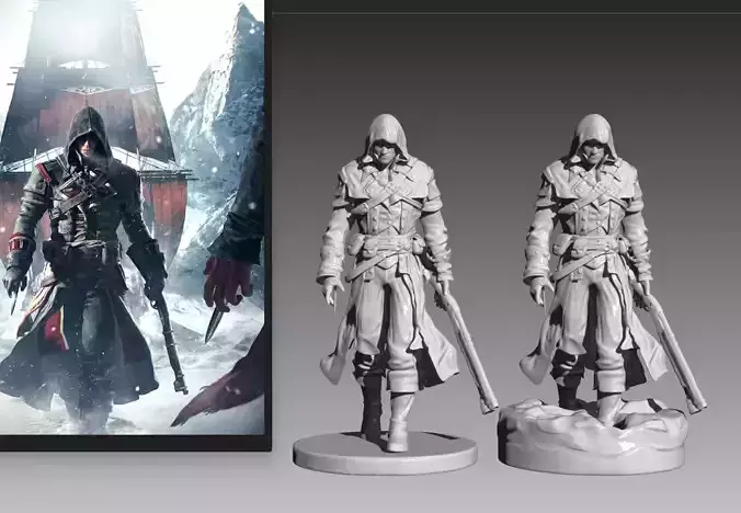 Assassins Creed Rogue Shay Cormac with snow and flat paltform