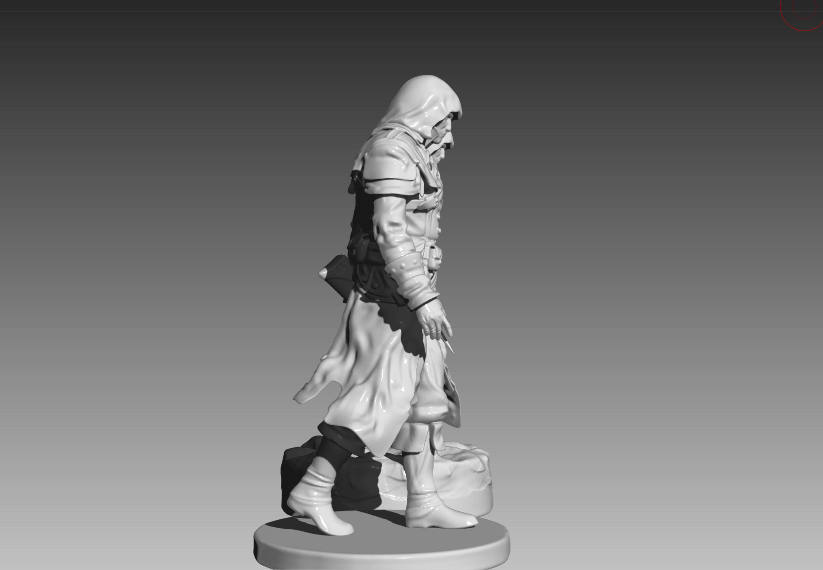 Assassins Creed Rogue Shay Cormac with snow and flat paltform 3D print model_7