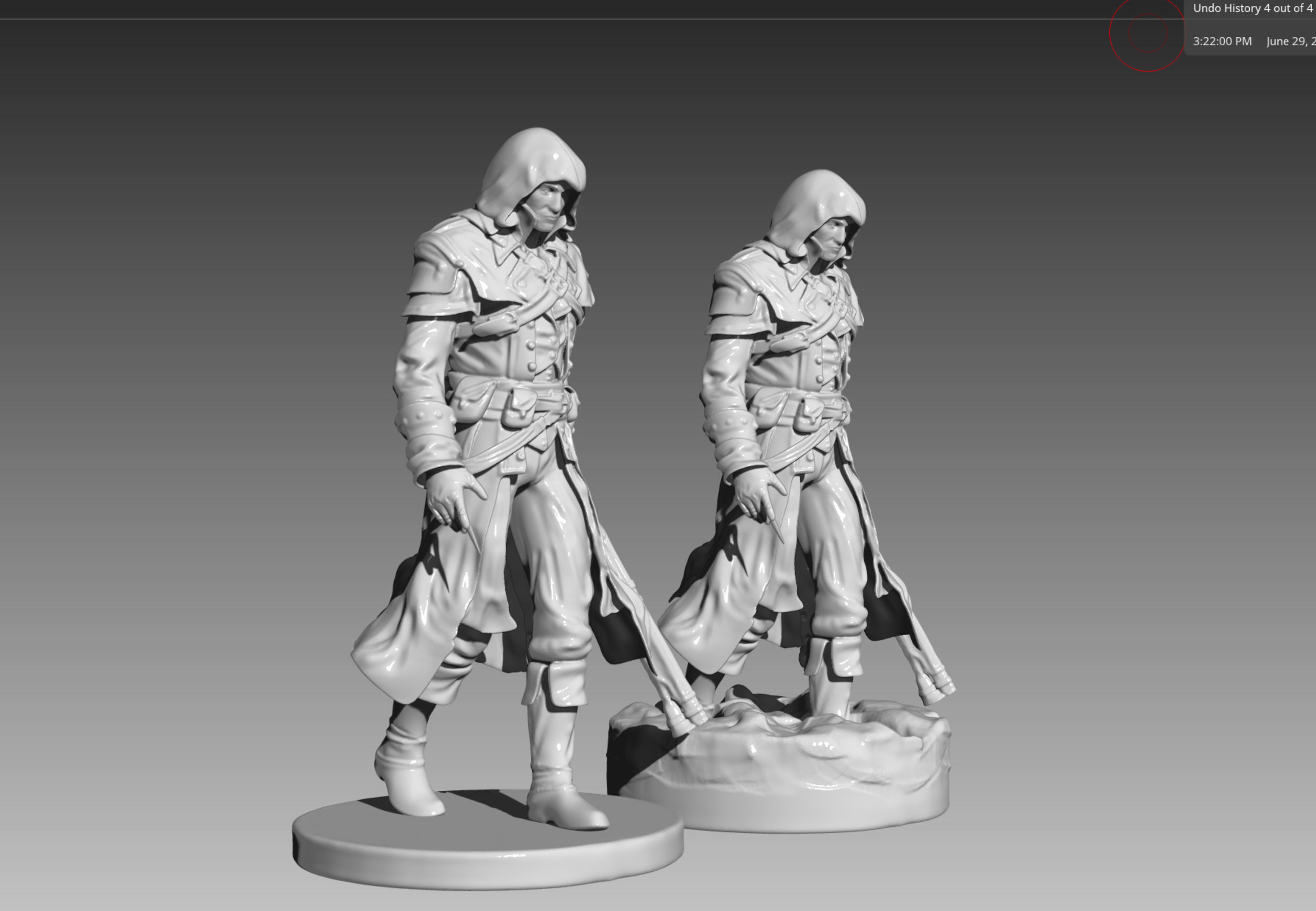 Assassins Creed Rogue Shay Cormac with snow and flat paltform 3D print model_8