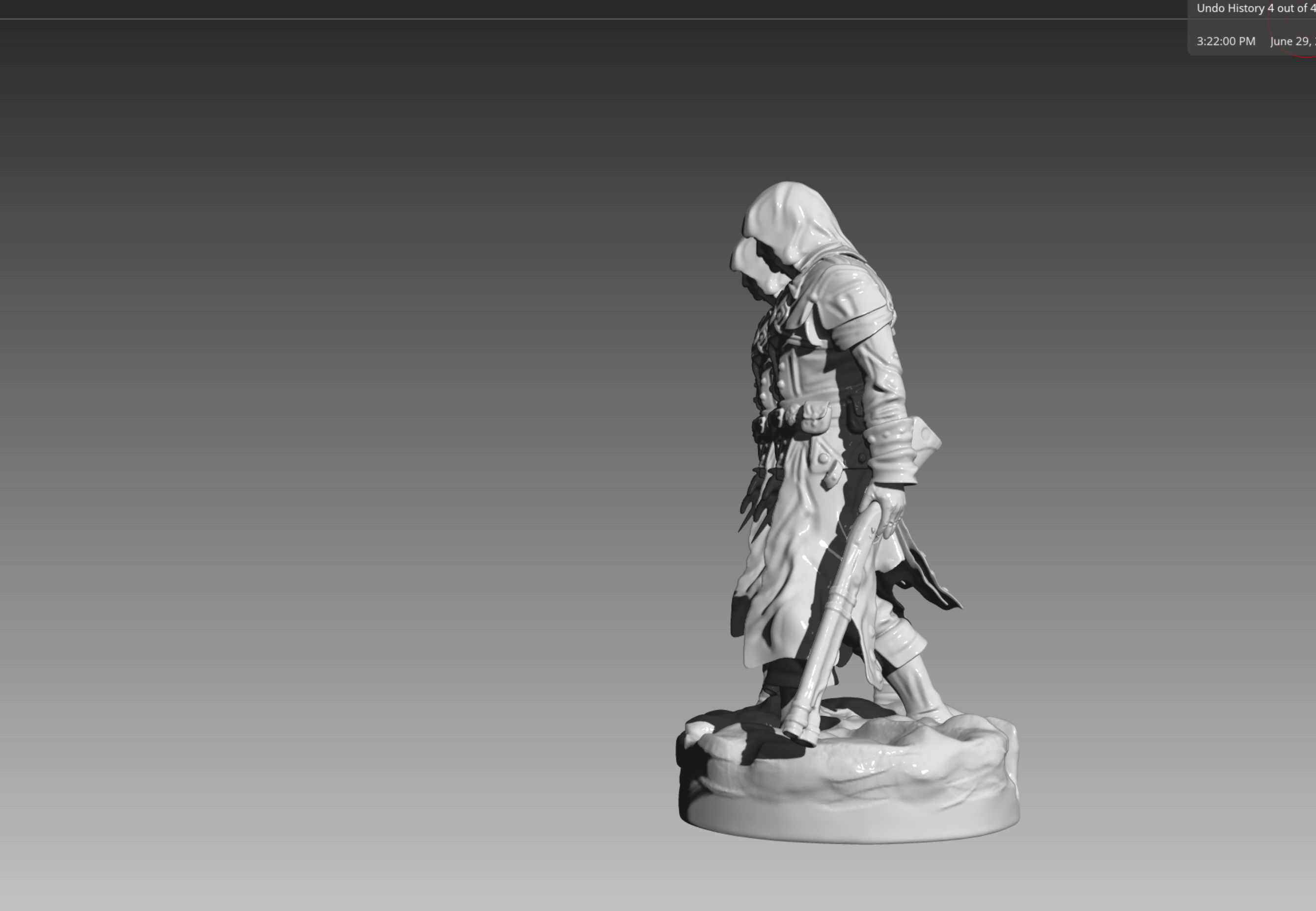 Assassins Creed Rogue Shay Cormac with snow and flat paltform 3D print model_3
