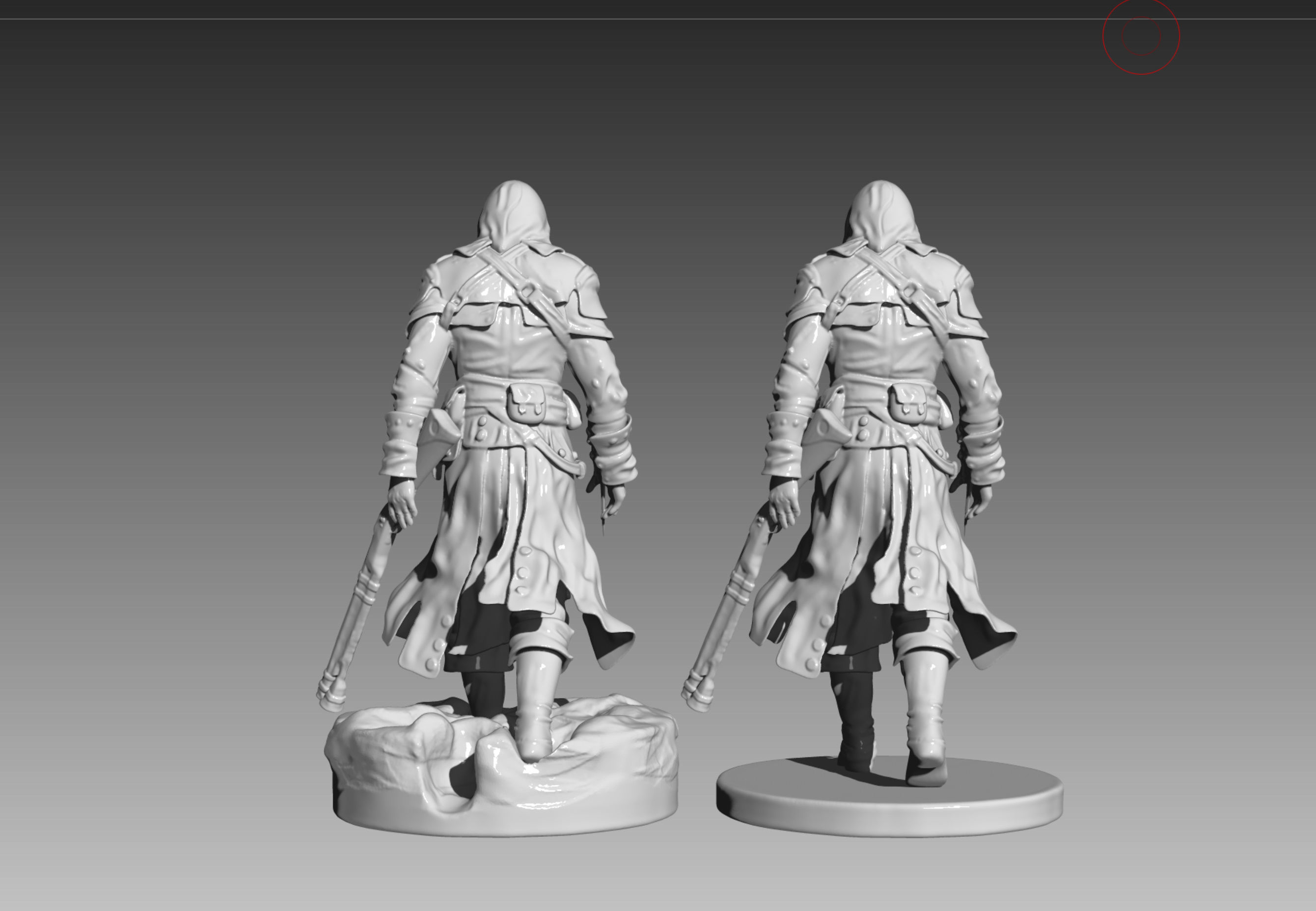 Assassins Creed Rogue Shay Cormac with snow and flat paltform 3D print model_5