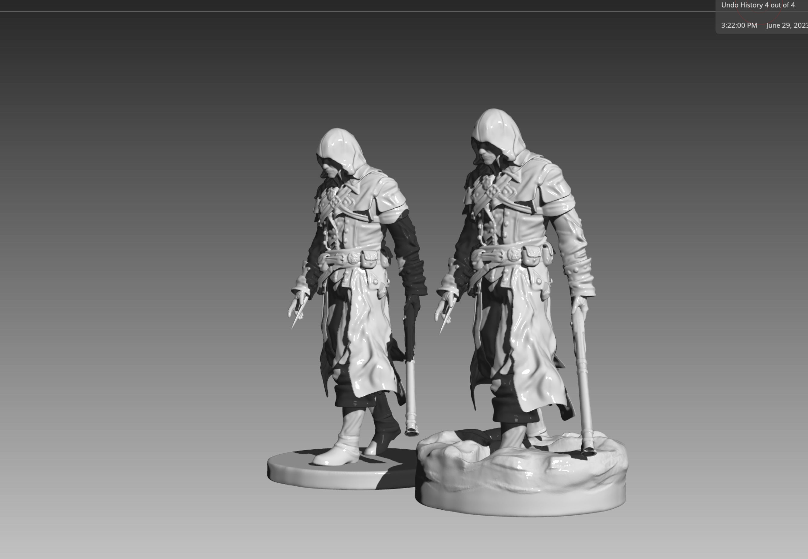 Assassins Creed Rogue Shay Cormac with snow and flat paltform 3D print model_2
