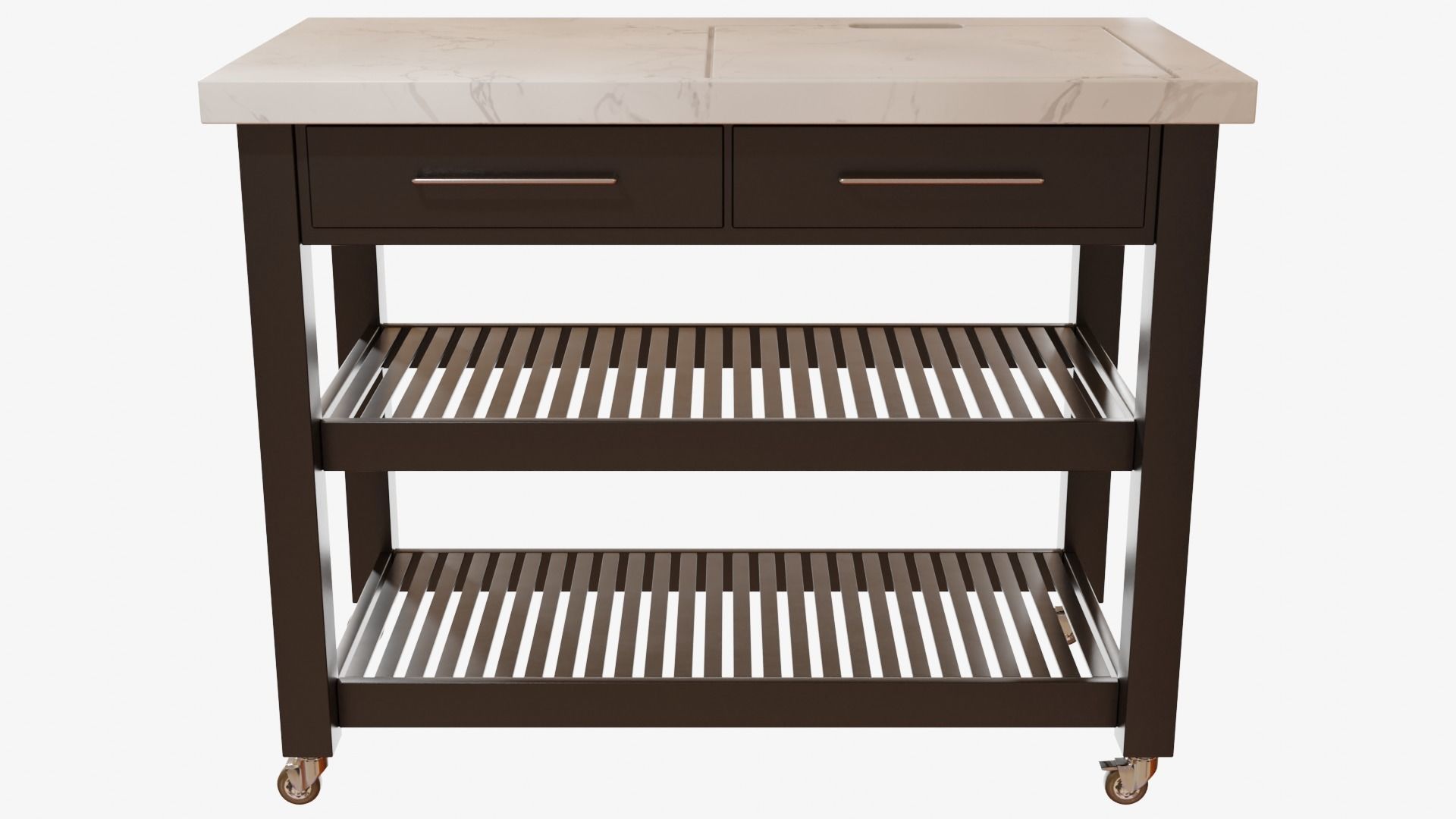 Kitchen Cart Low-poly 3D model_5