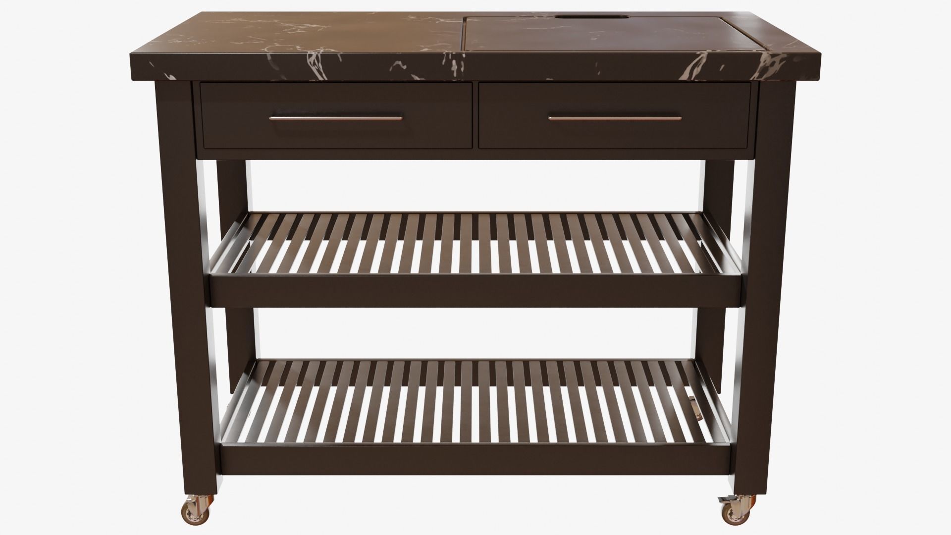 Kitchen Cart Low-poly 3D model_4