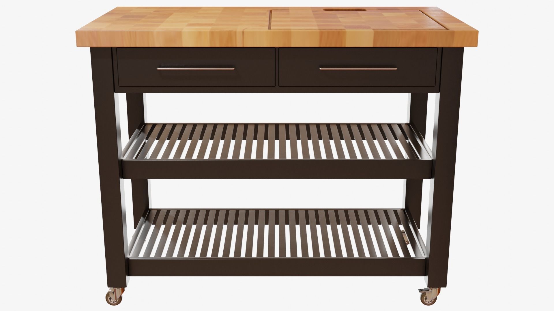 Kitchen Cart Low-poly 3D model_3