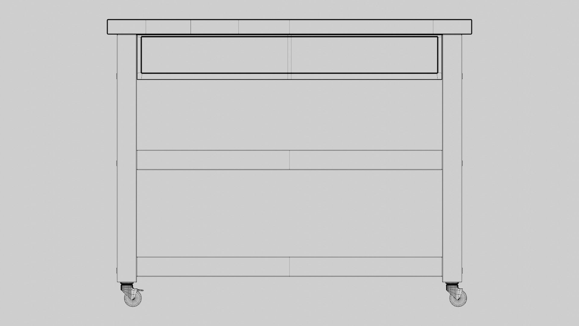 Kitchen Cart Low-poly 3D model_17